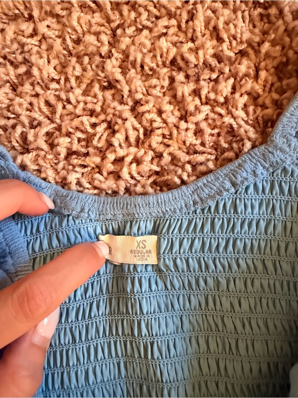 Hollister Light Blue Puff Sleeve Maxi Dress - Picture 6 of 7